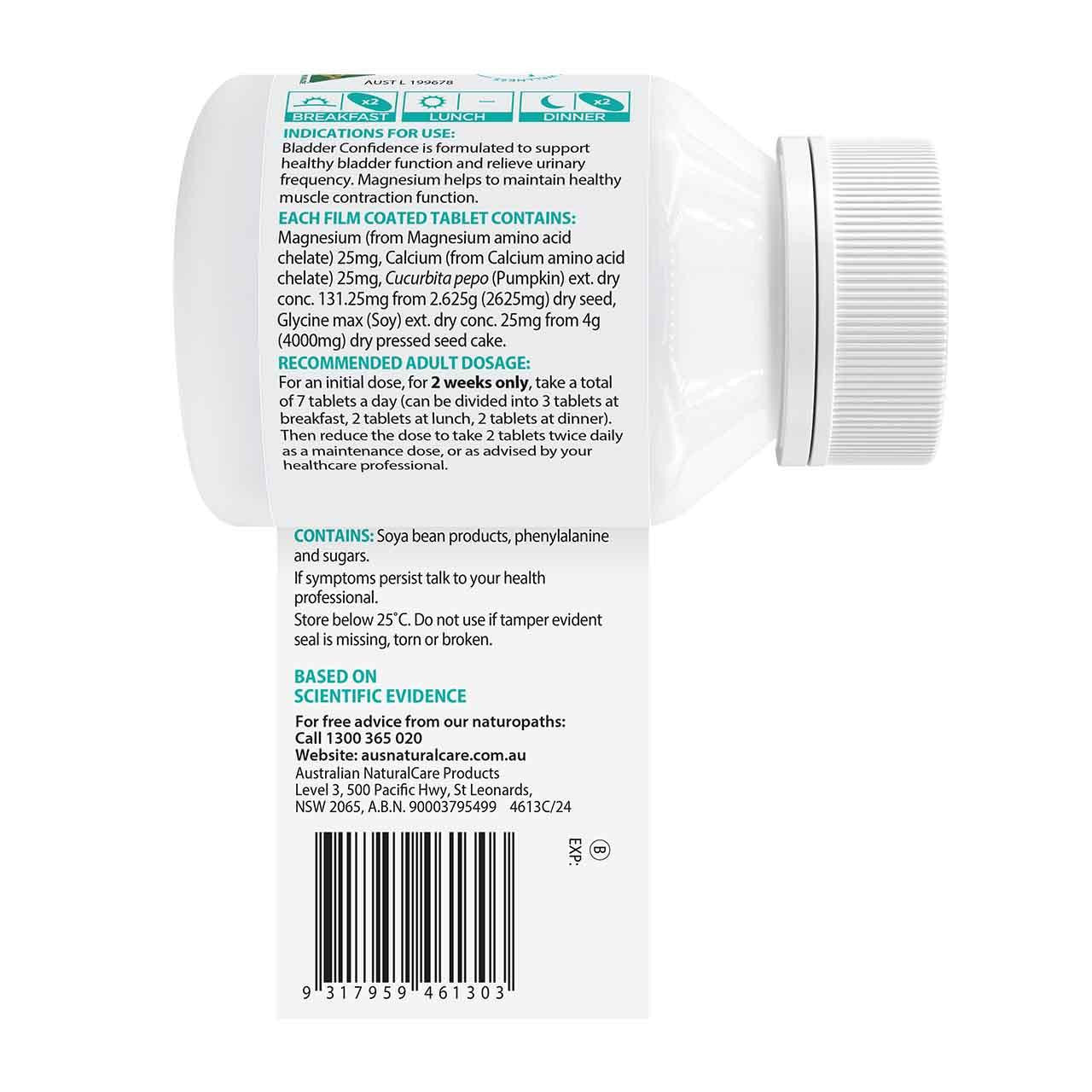 Australian NaturalCare Bladder Confidence 120 tabs 