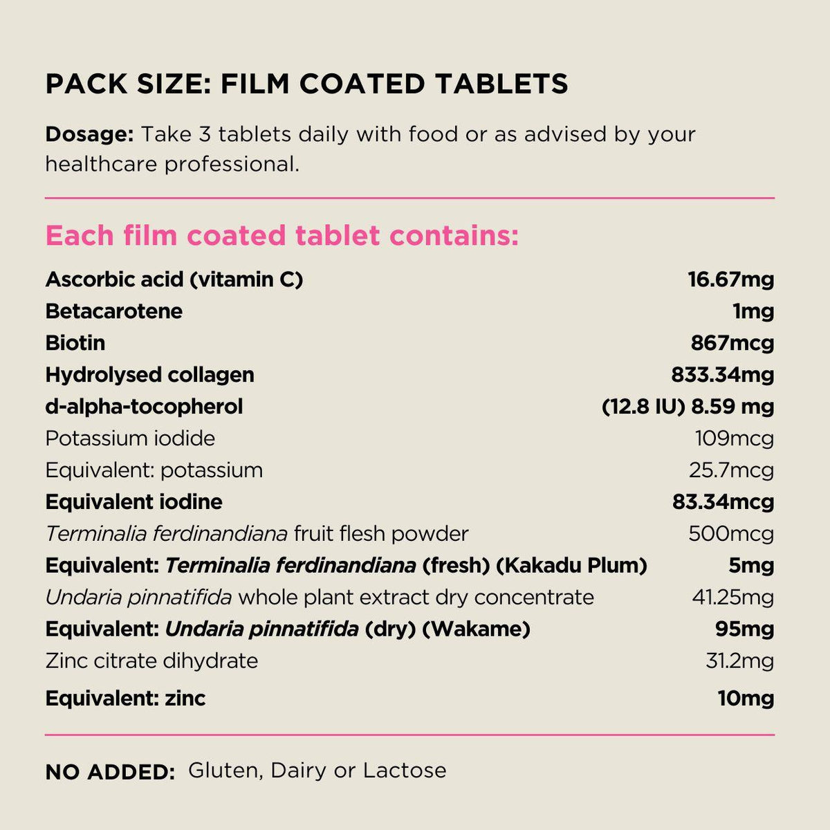 Australian NaturalCare Collagen Hair Skin & Nails 60 tabs 
