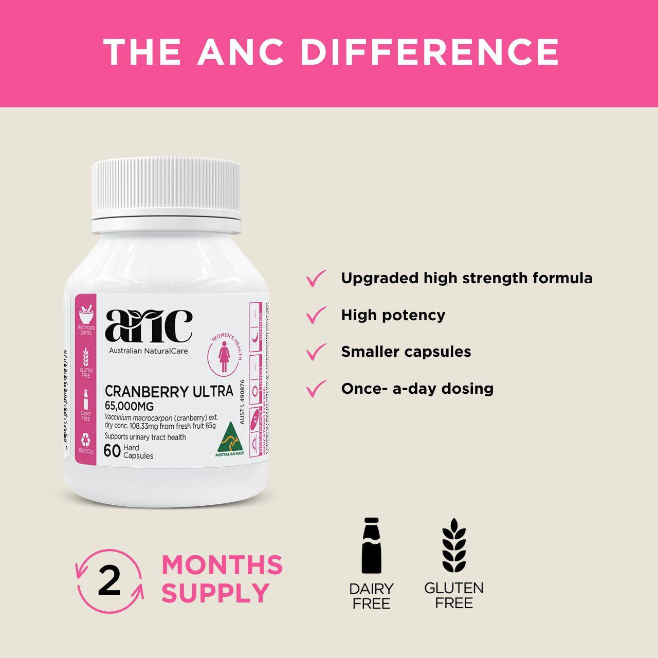 Australian NaturalCare Cranberry Ultra 65,000mg 60 caps 