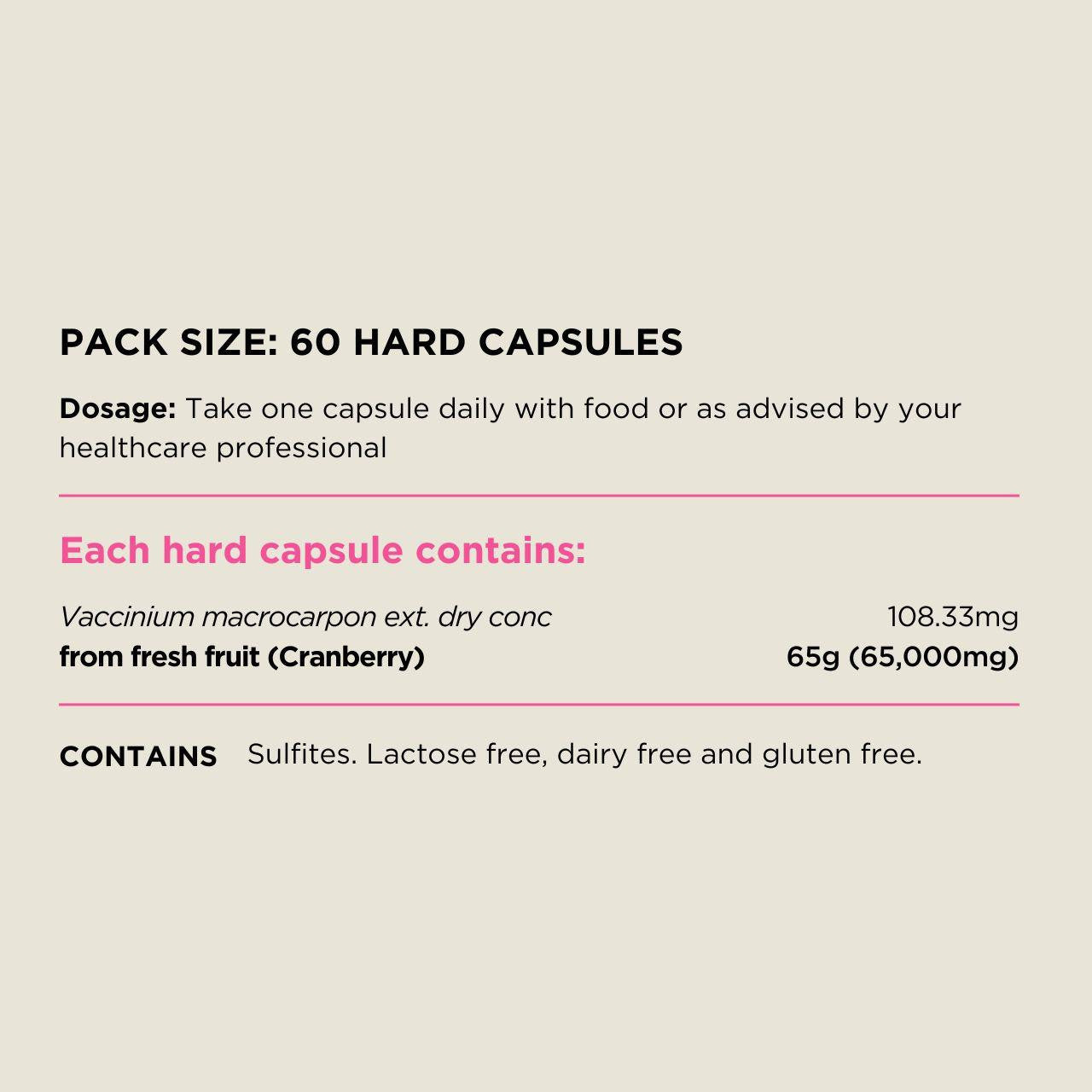 Australian NaturalCare Cranberry Ultra 65,000mg 60 caps 