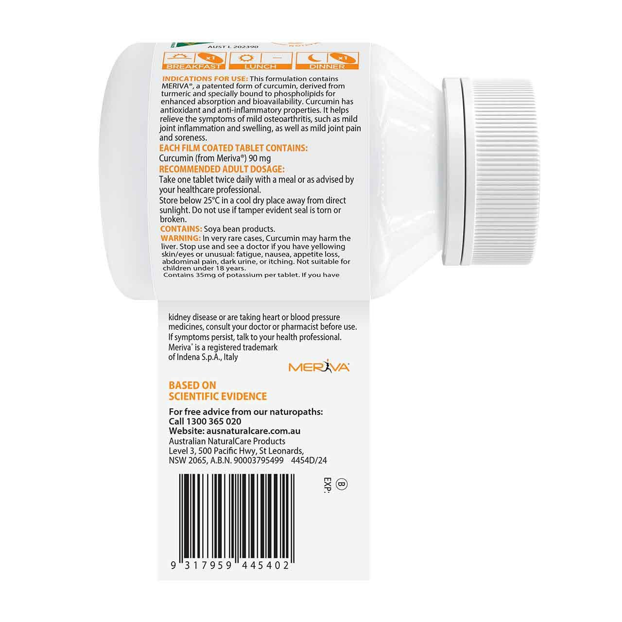 Australian NaturalCare Curcumin 60 tabs 