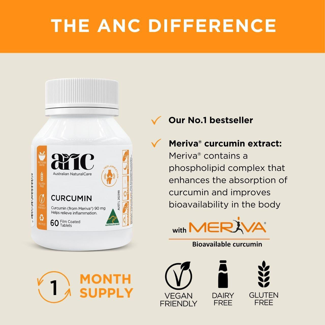 Australian NaturalCare Curcumin 60 tabs 