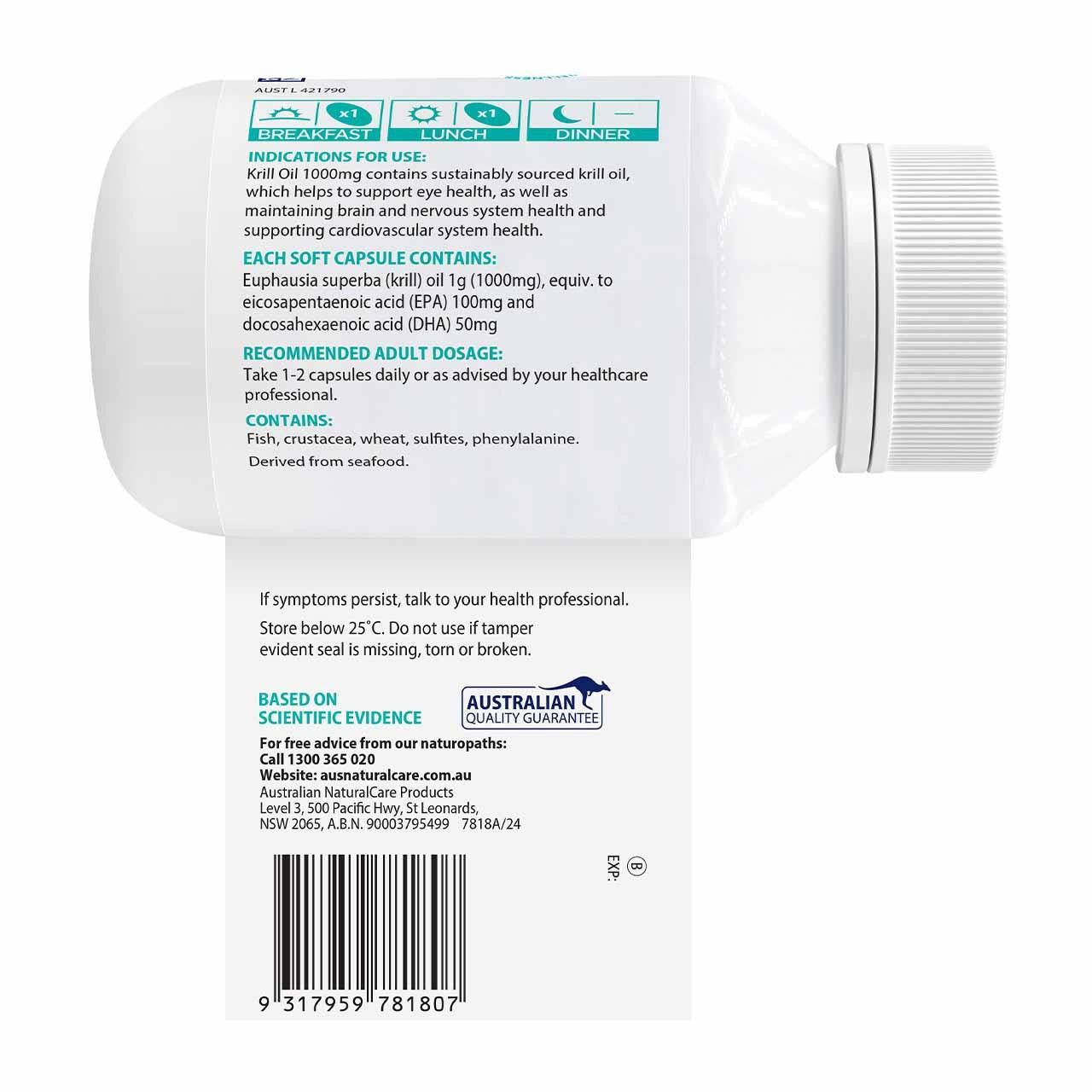 Australian NaturalCare Krill Oil 1000mg 60 caps 