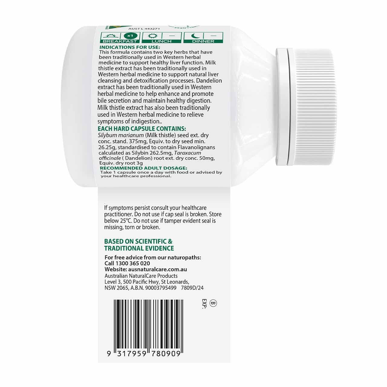 Australian NaturalCare Liver Care Advanced 60 caps 