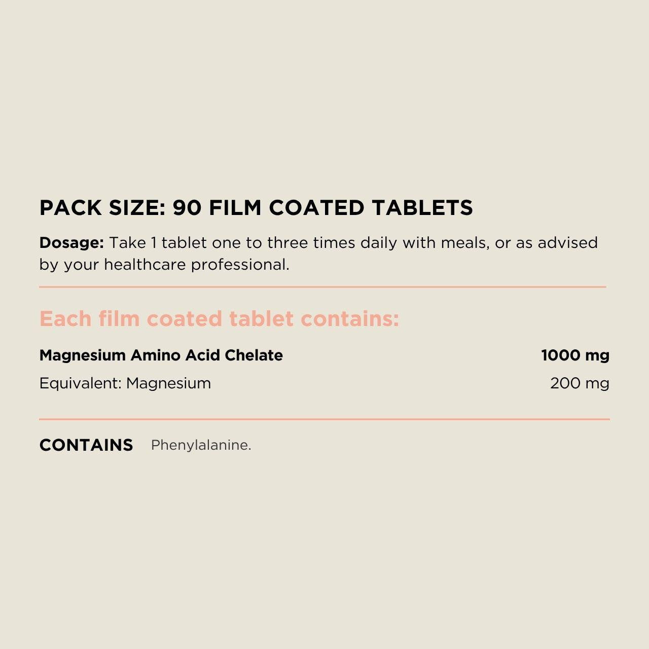 Australian NaturalCare Magnesium Chelate 1000mg 90 tabs 