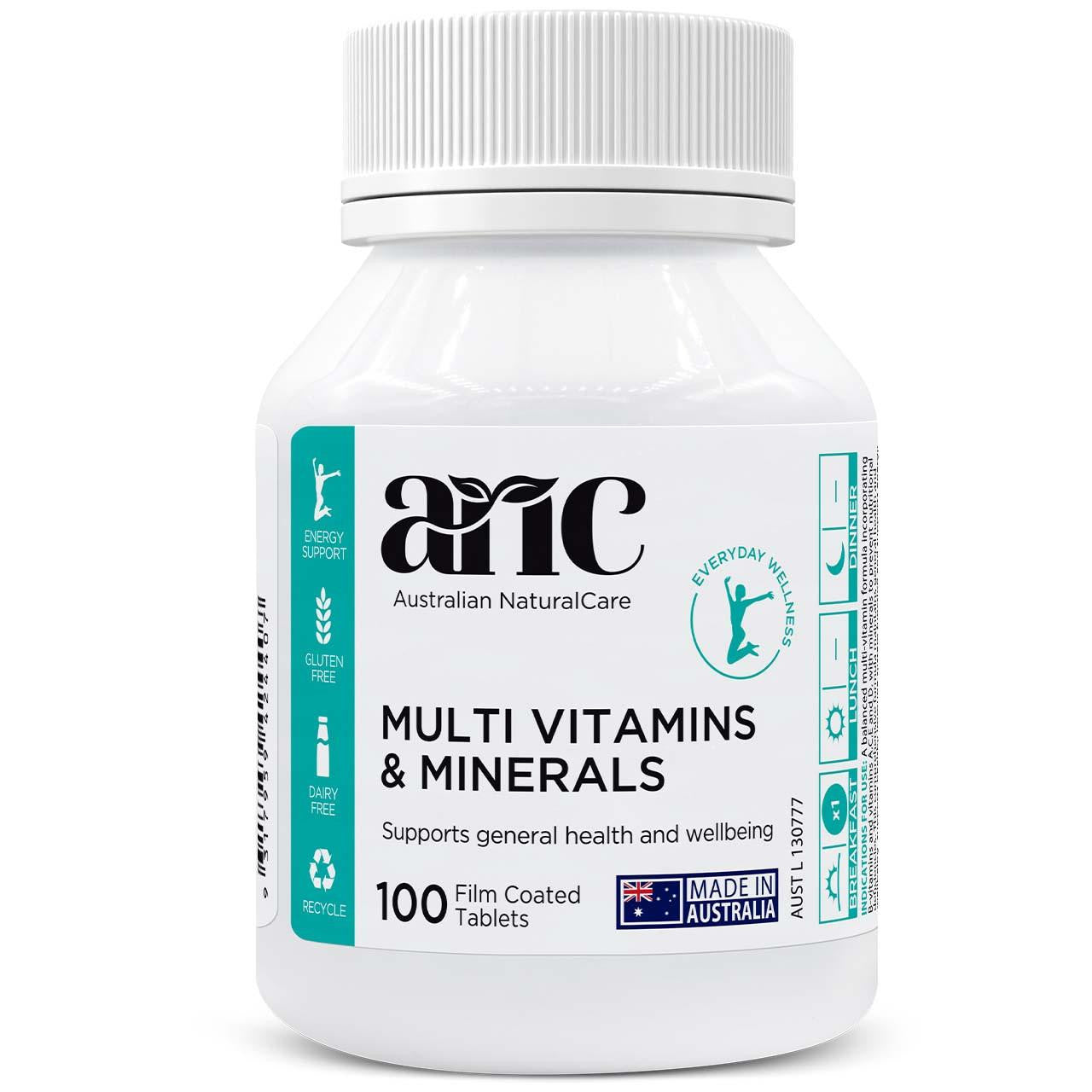 Australian NaturalCare Multi Vitamins & Minerals 100 tabs 