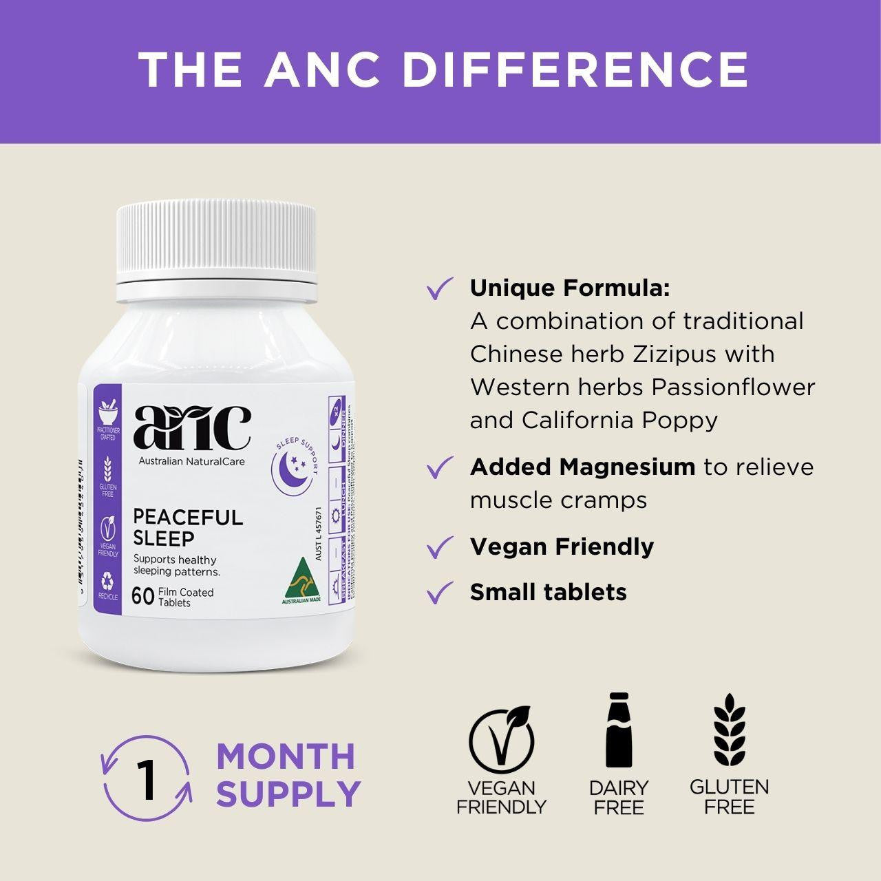 Australian NaturalCare Peaceful Sleep 60 tabs 