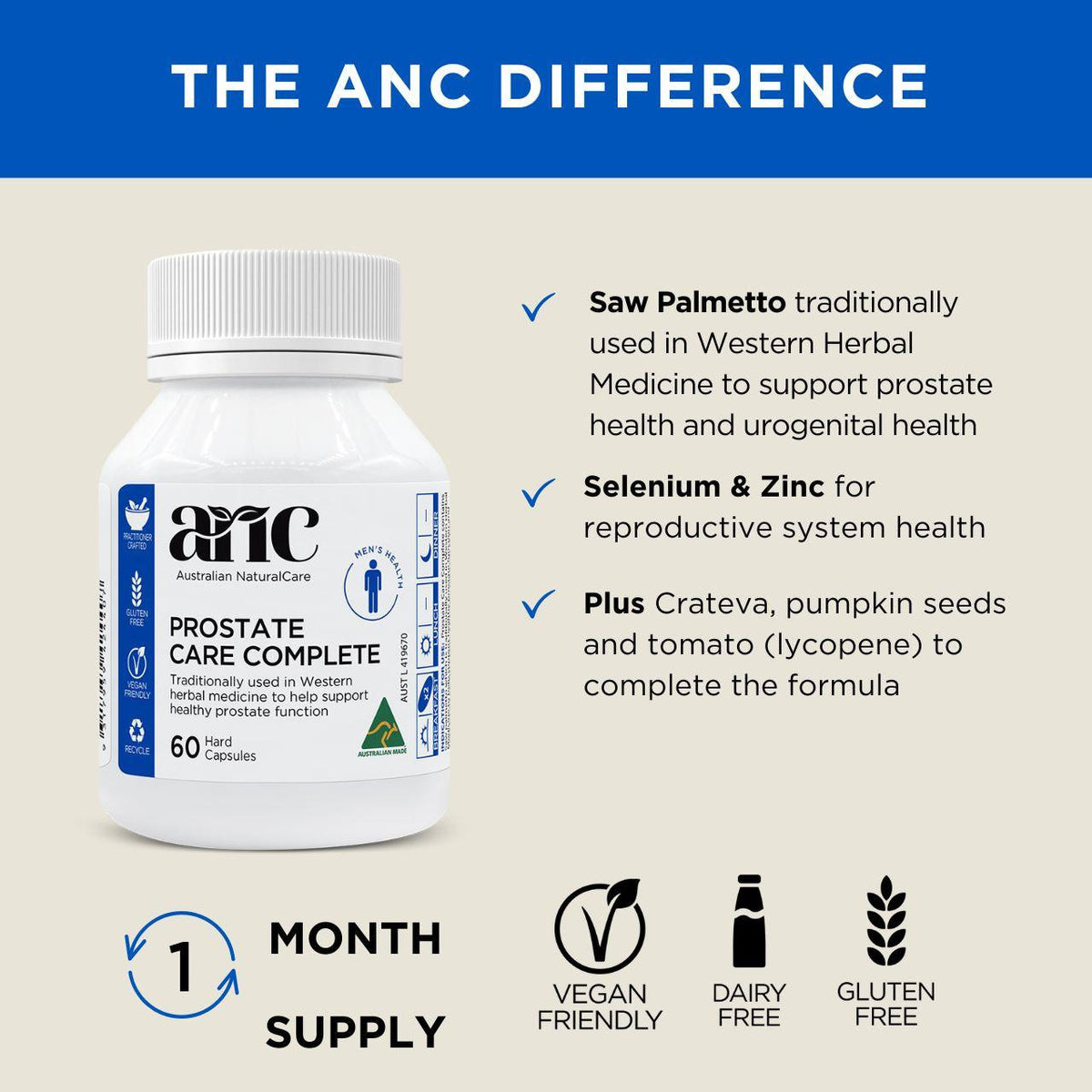 Australian NaturalCare Prostate Care Complete 60 caps 