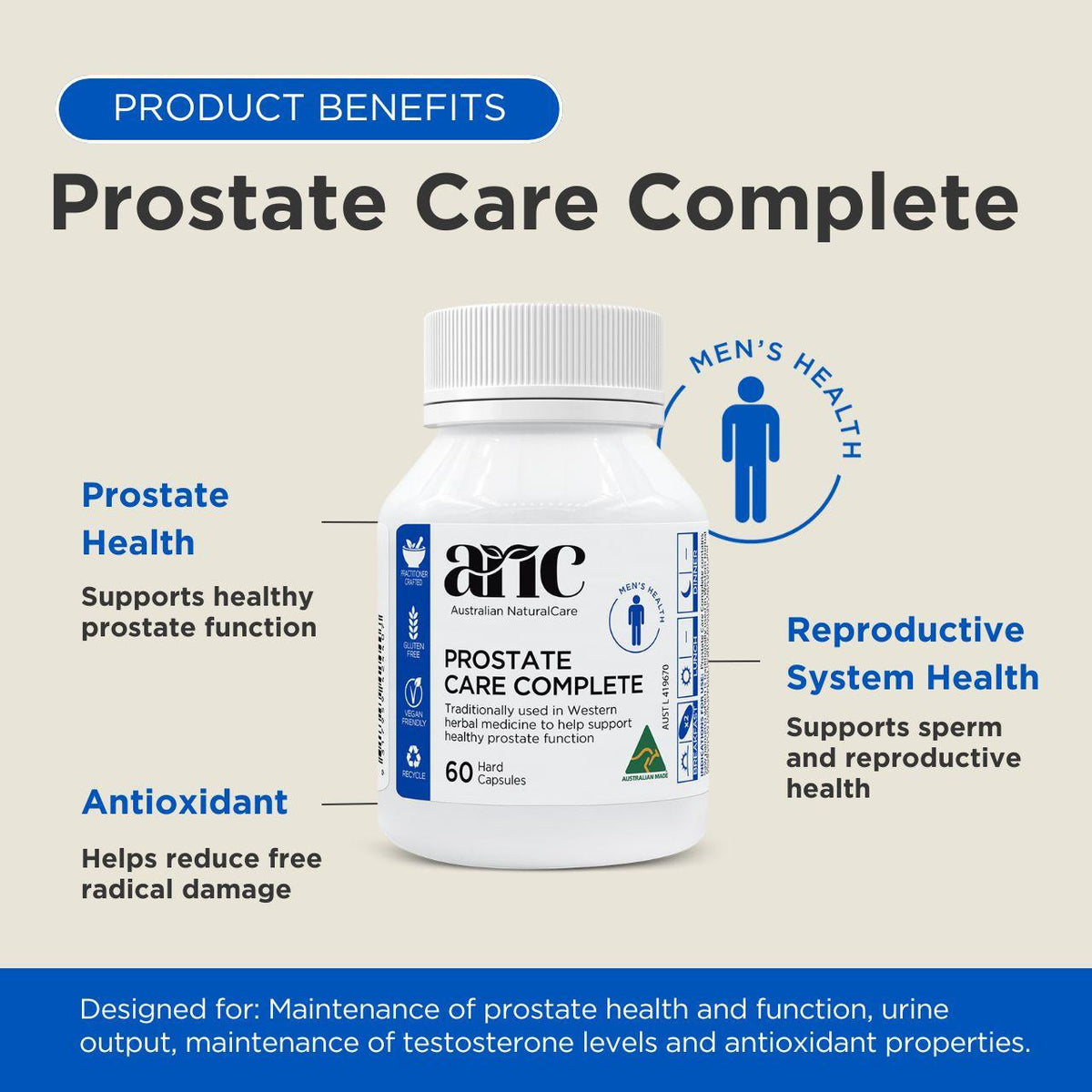 Australian NaturalCare Prostate Care Complete 60 caps 