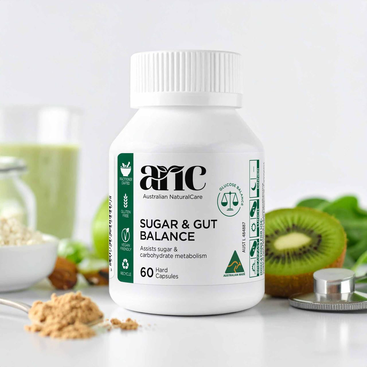 Australian NaturalCare Sugar & Gut Balance 60 caps 
