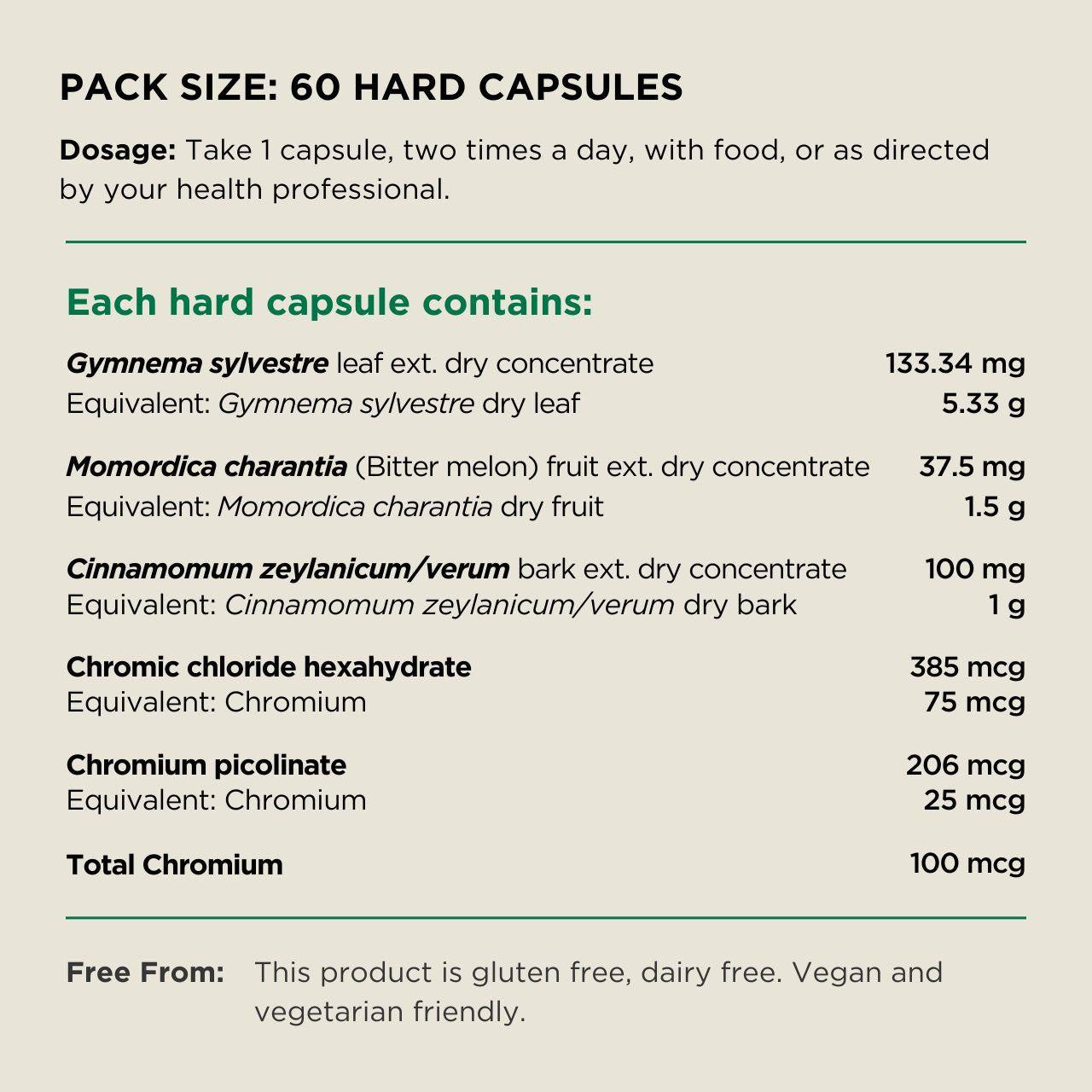 Australian NaturalCare Sugar & Gut Balance 60 caps 