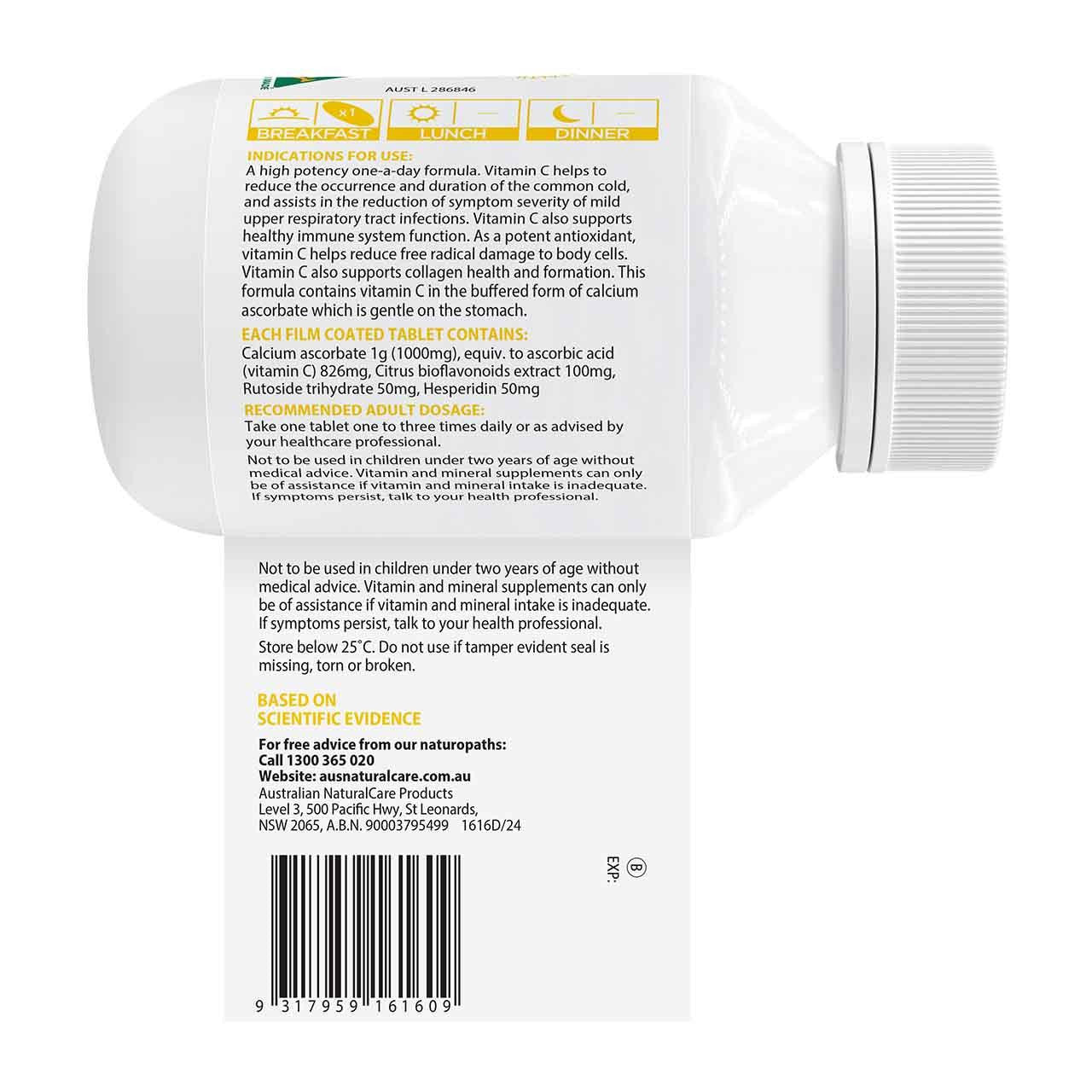 Australian NaturalCare Super C 1000 120 tabs 