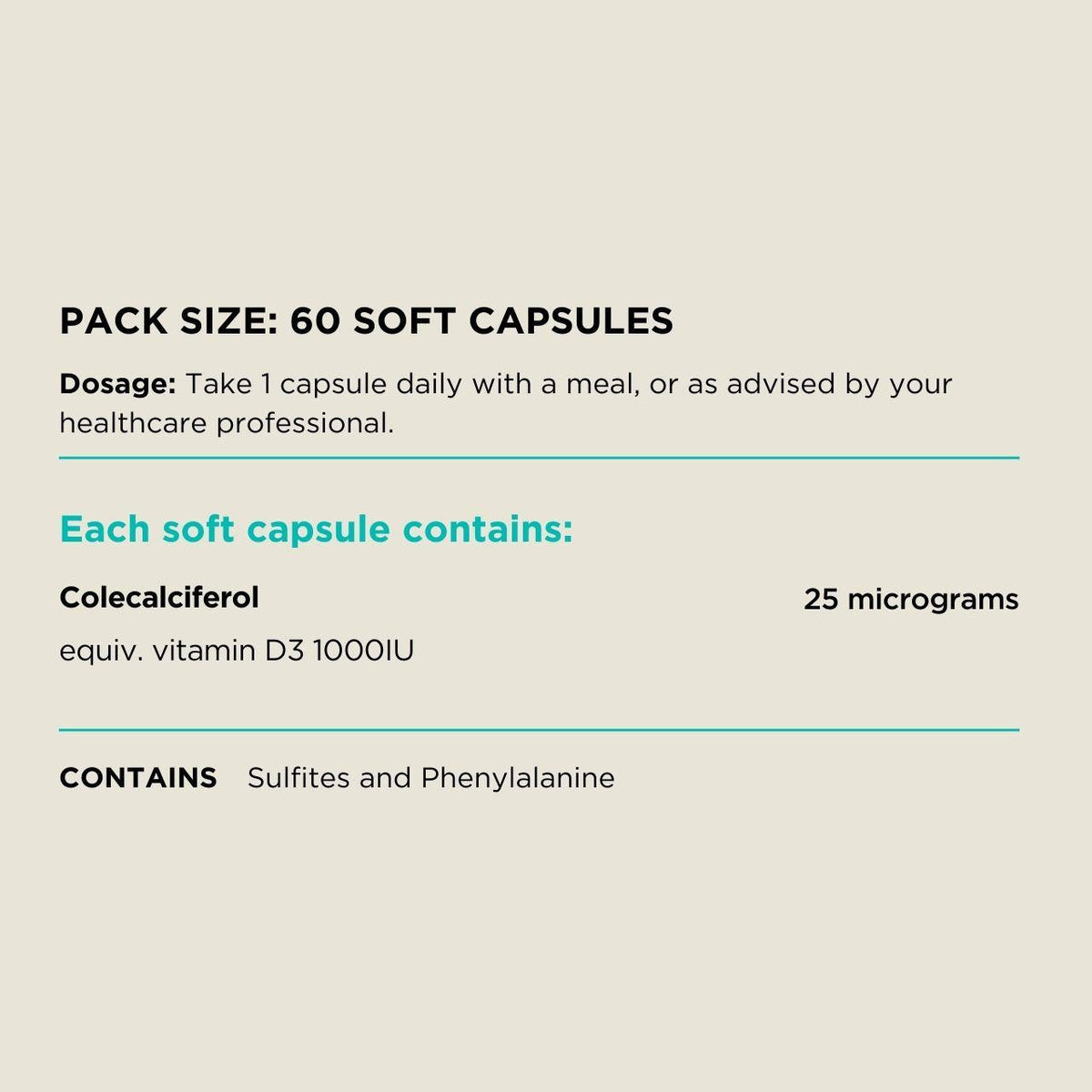 Australian NaturalCare Vitamin D3 1000IU 60 caps 