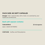 Australian NaturalCare Vitamin D3 1000IU 60 caps 