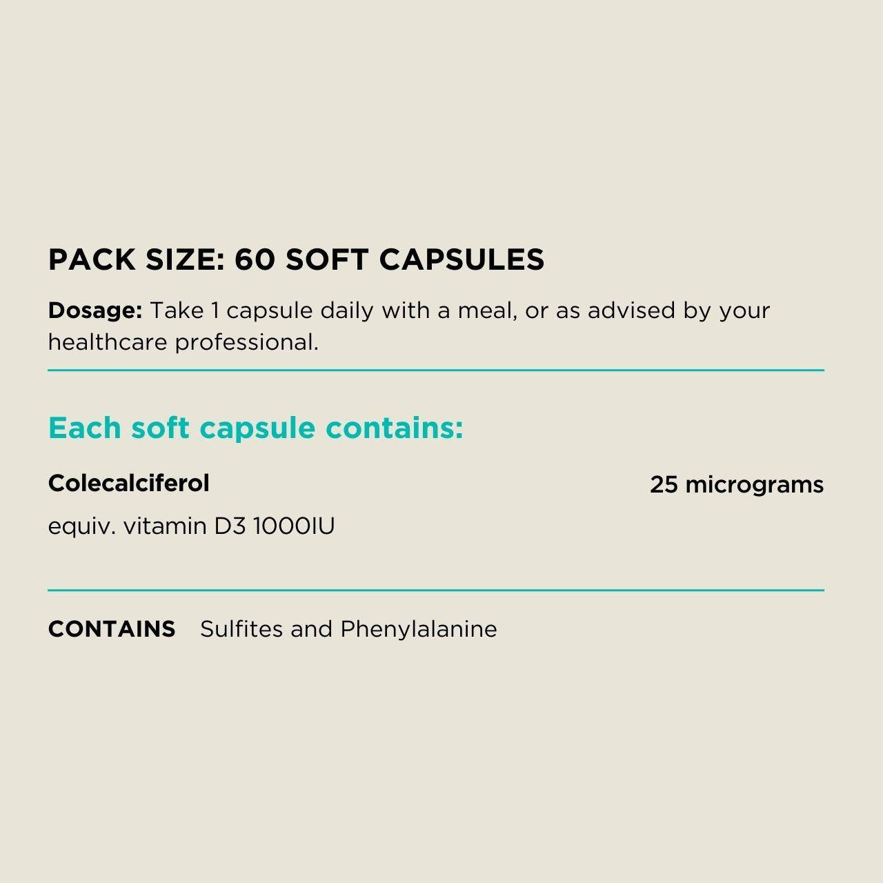 Australian NaturalCare Vitamin D3 1000IU 60 caps 