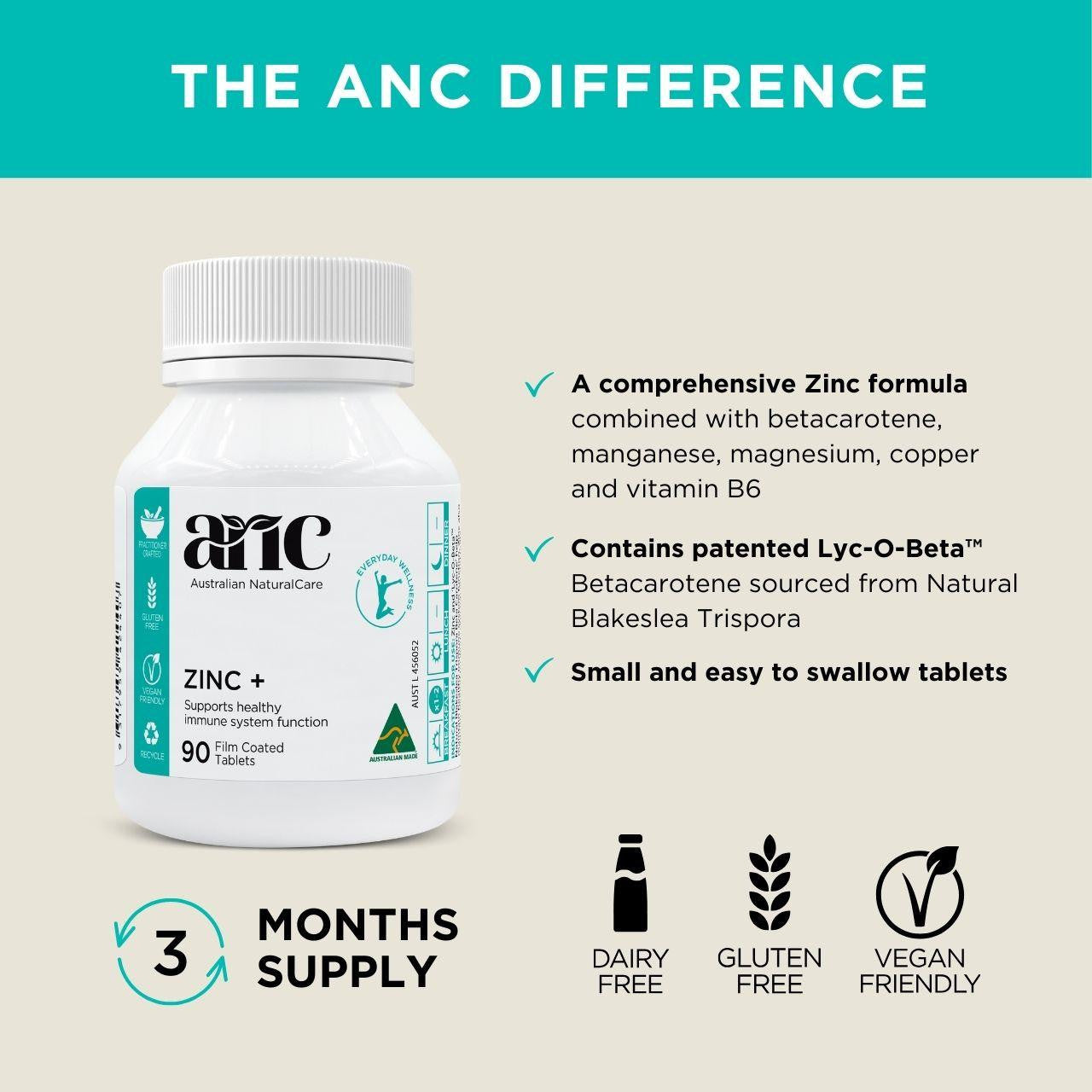 Australian NaturalCare Zinc + 90 tabs 