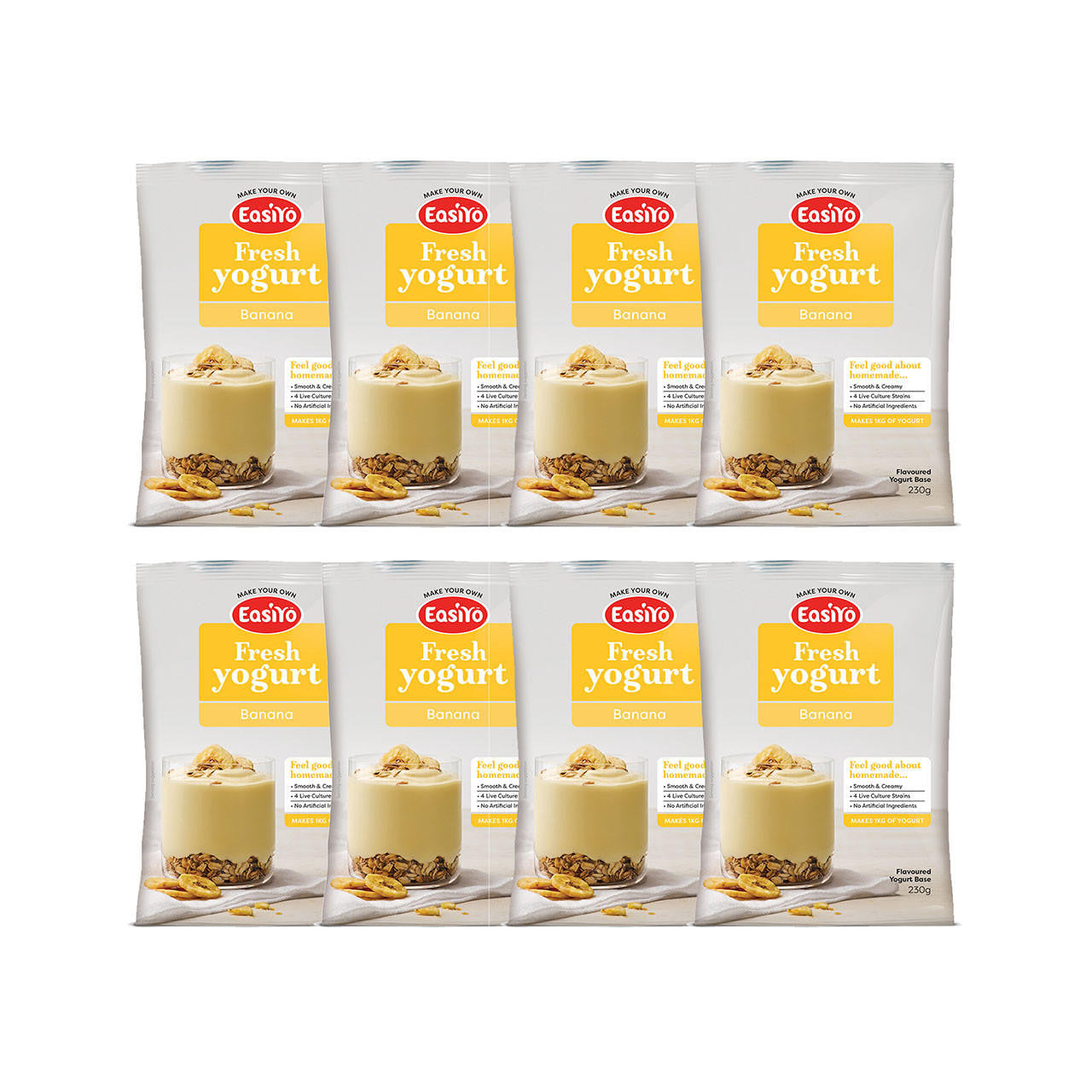 EasiYo Everyday Range Banana Yogurt Base 8 Pack