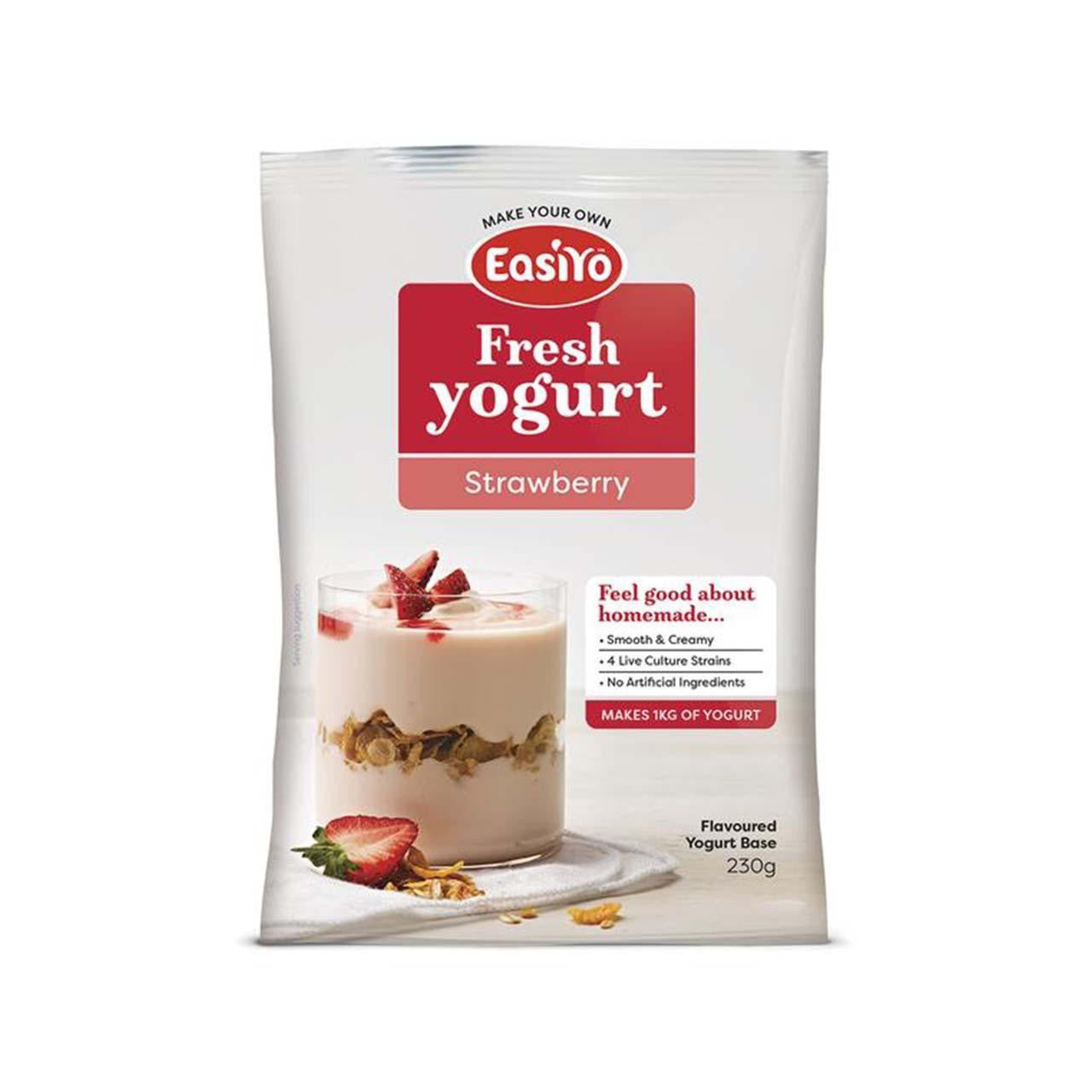 EasiYo Everyday Range Strawberry Yogurt Base 8 Pack