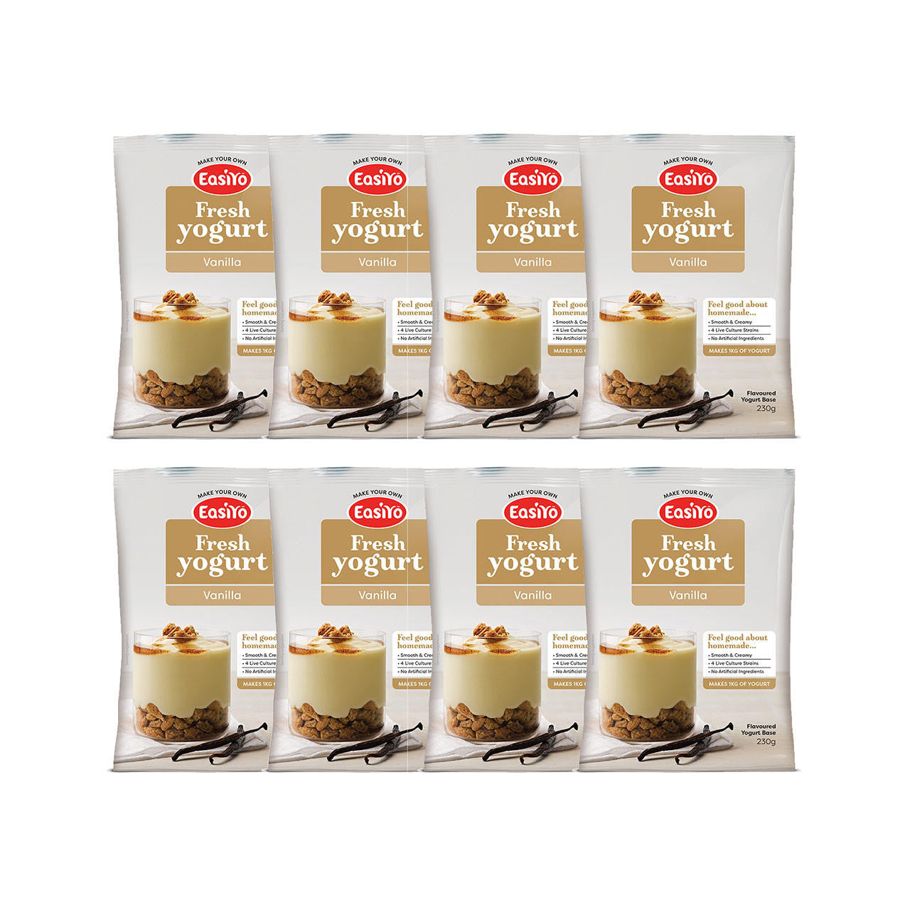 EasiYo Everyday Range Vanilla Yogurt Base 8 Pack