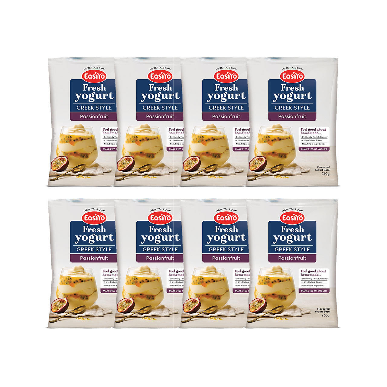 EasiYo Greek-Style Passionfruit Yogurt Base 8 Pack