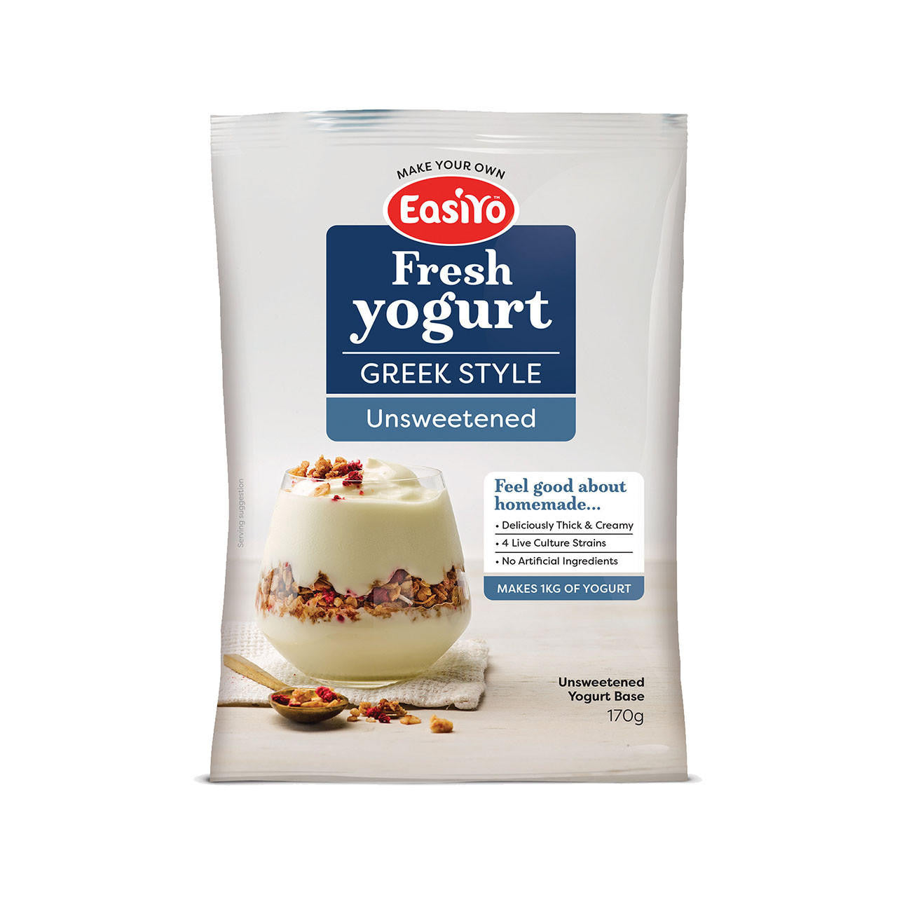 EasiYo Wellbeing Range Greek-Style Unsweetened Yogurt Base 8 Pack